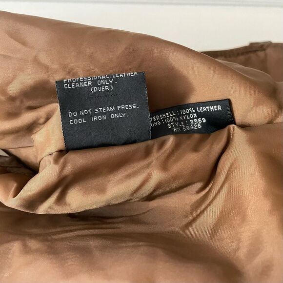 Vintage Wilsons Leather Brown Leather Adventure Bound Anorak Coat Size Medium - Picture 11 of 12